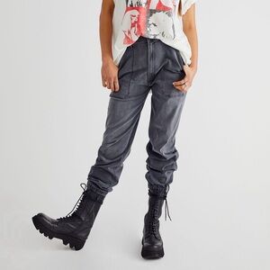 Mother Denim The Wrapper Patch Springy Ankle Oh Sexy Girlfriend Acid Wash Sz 27”